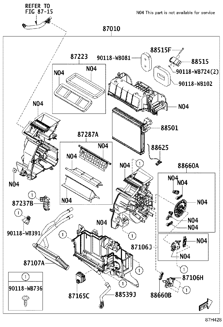 87010-WB005 UNIT ASSY, AIR CONDITIONER product image