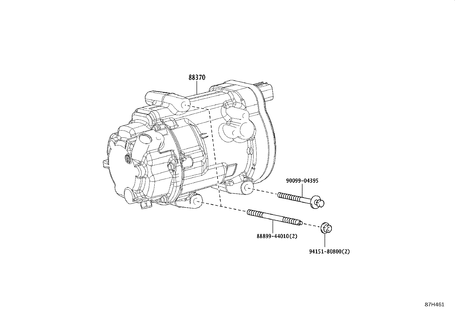 88310-42550 COMPRESSOR ASSY, W/PULLEY product image