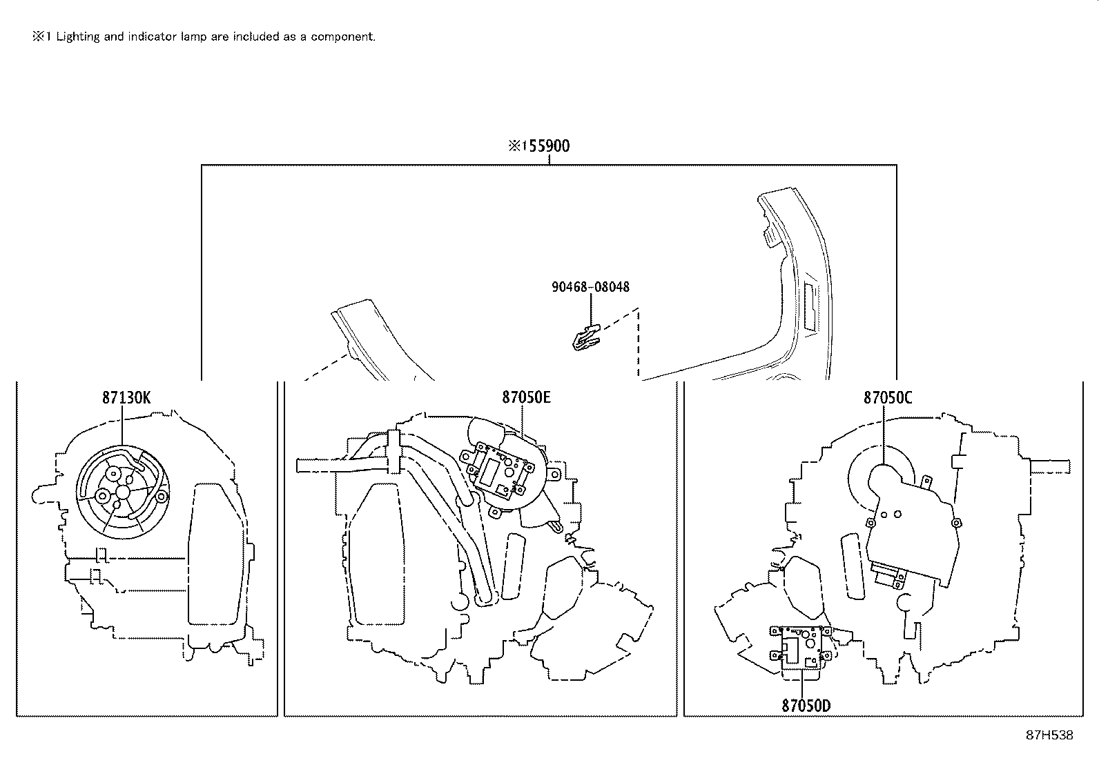 58862-02040 DUCT, CONSOLE BOX, NO.2 product image