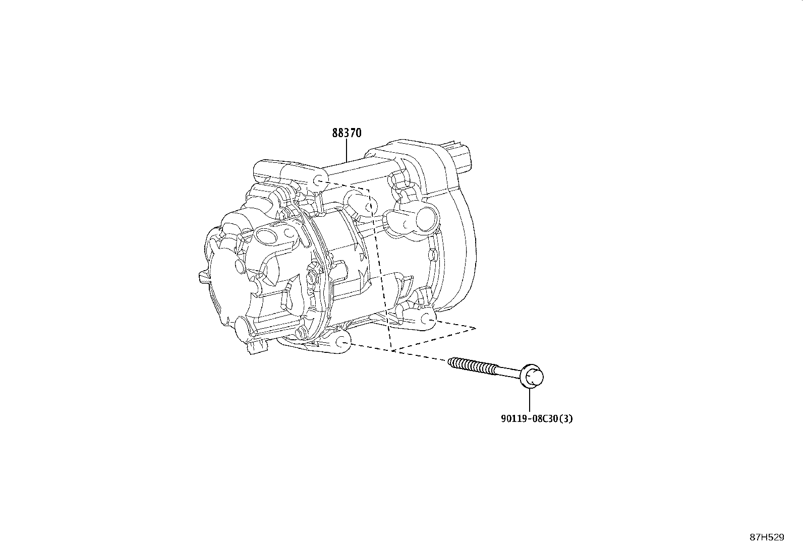 88310-02C00 COMPRESSOR ASSY, W/PULLEY product image