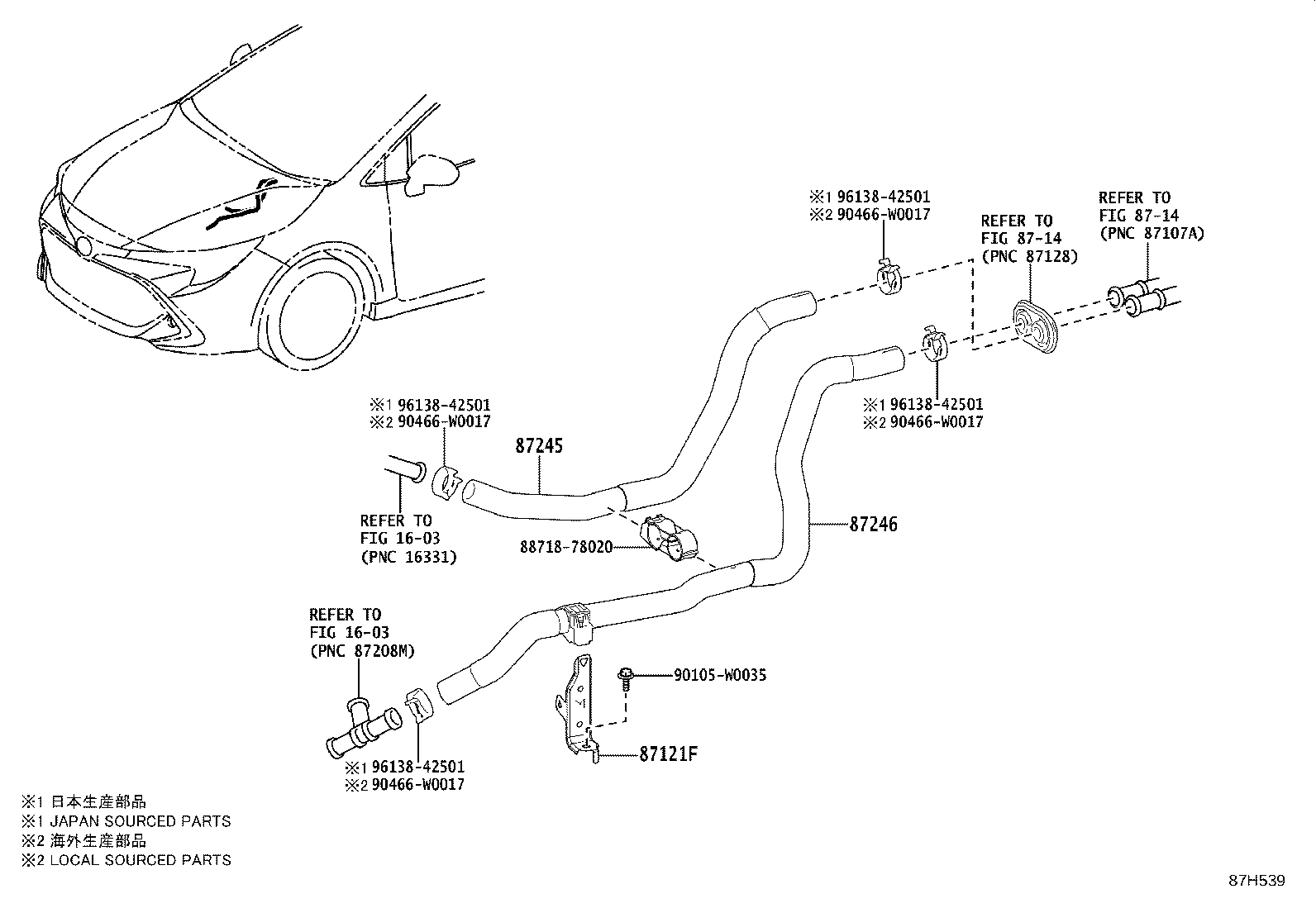 87121-02080 BRACKET, HEATER product image