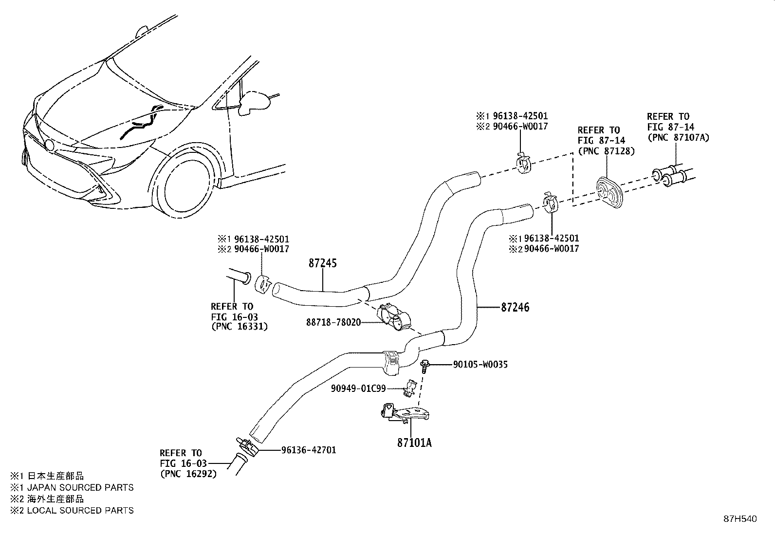 87121-02080 BRACKET, HEATER product image