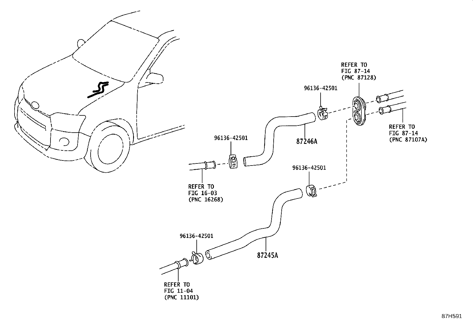 87124-12100 CLAMP, HEATER product image