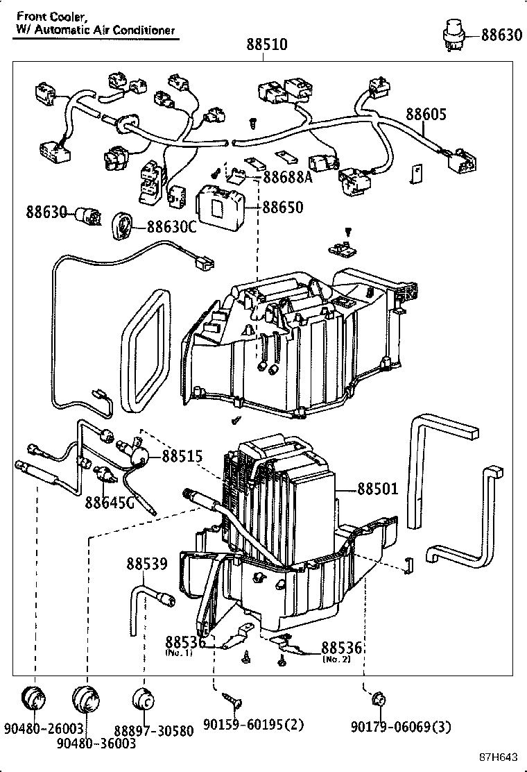 88608-30540 HARNESS SUB-ASSY, COOLER WIRING, NO.1 product image