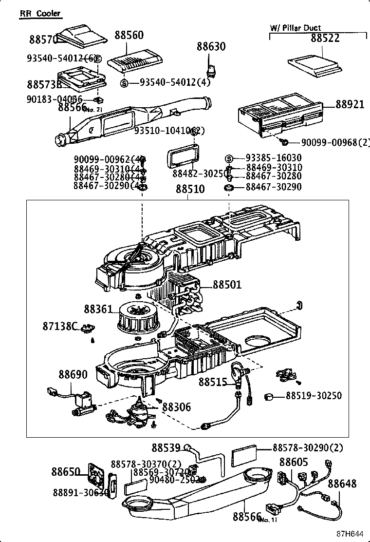 88608-30540 HARNESS SUB-ASSY, COOLER WIRING, NO.1 product image
