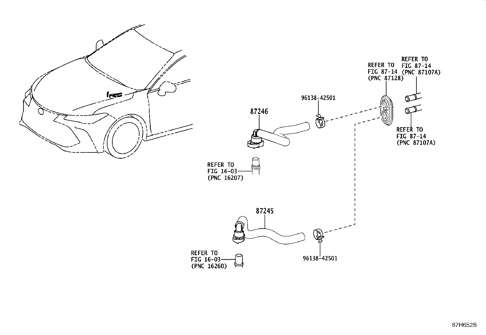 87209-07010 HOSE, HEATER WATER, INLET product image