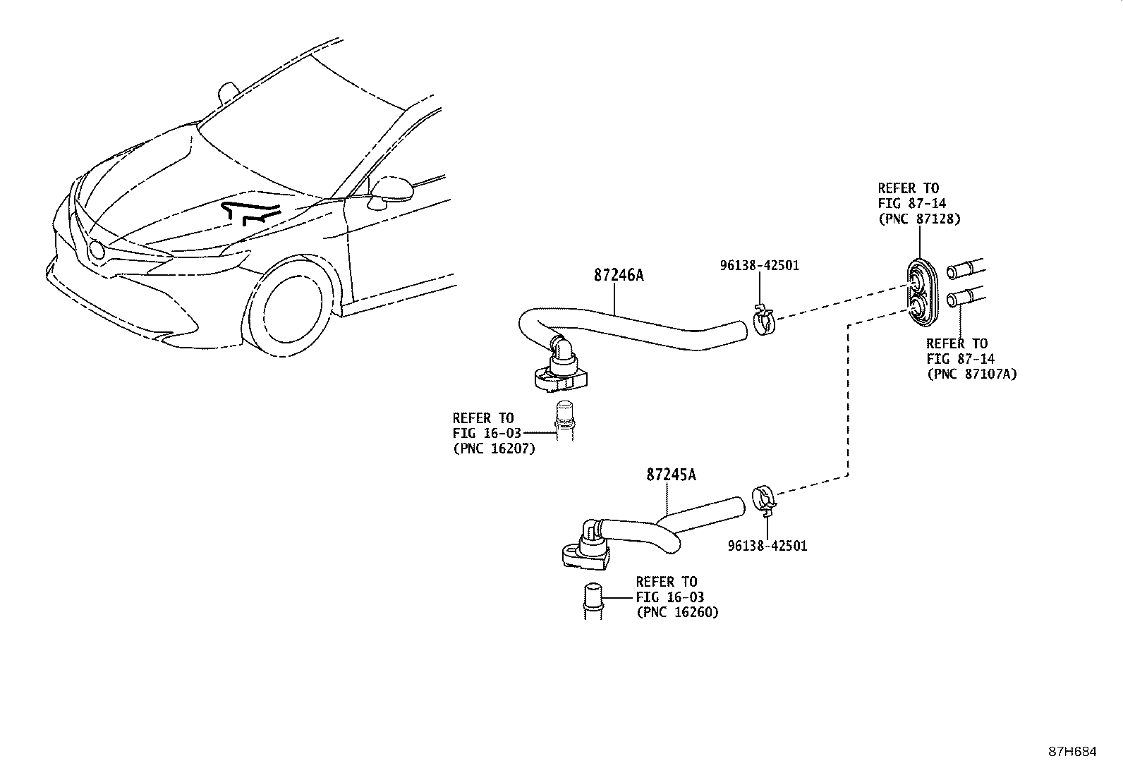 87245-06E40 HOSE, HEATER WATER, OUTLET A product image