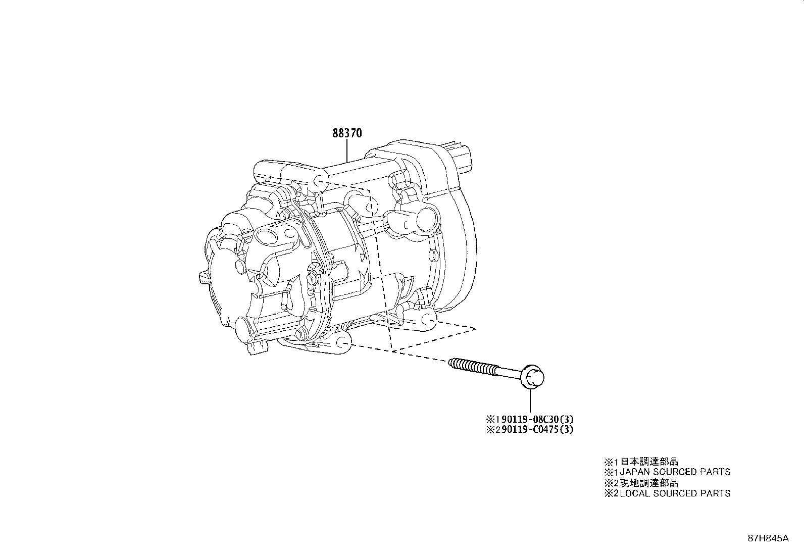 88310-02C80 COMPRESSOR ASSY, W/PULLEY product image