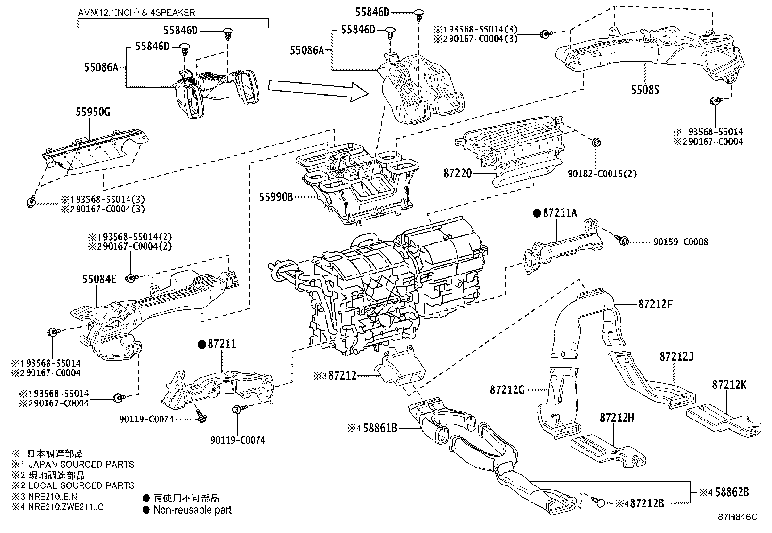 55950-02470 NOZZLE ASSY, DEFROSTER product image
