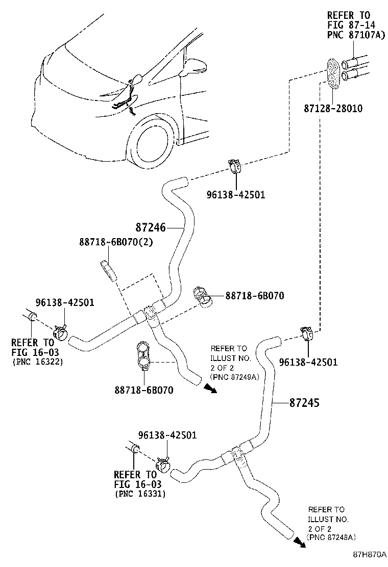 87209-58460 HOSE, HEATER WATER, INLET product image