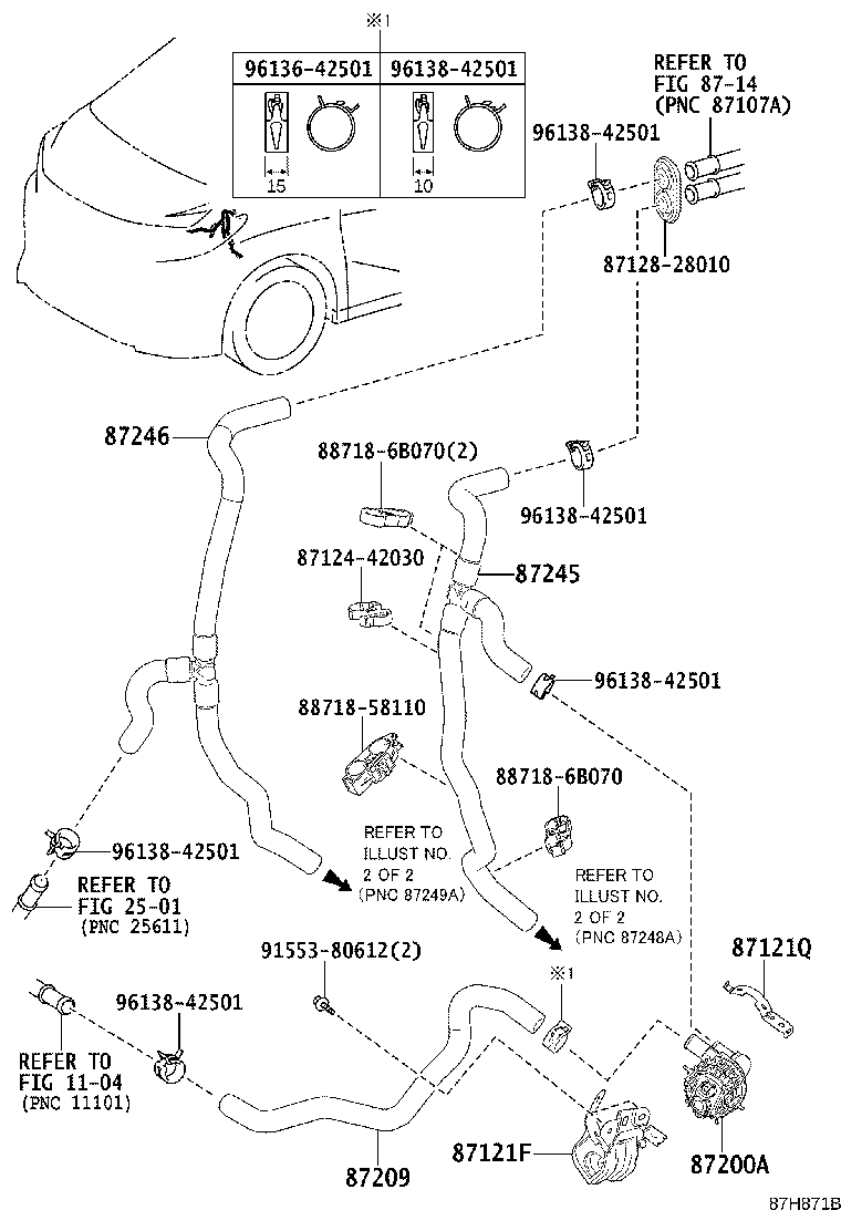 87209-58460 HOSE, HEATER WATER, INLET product image