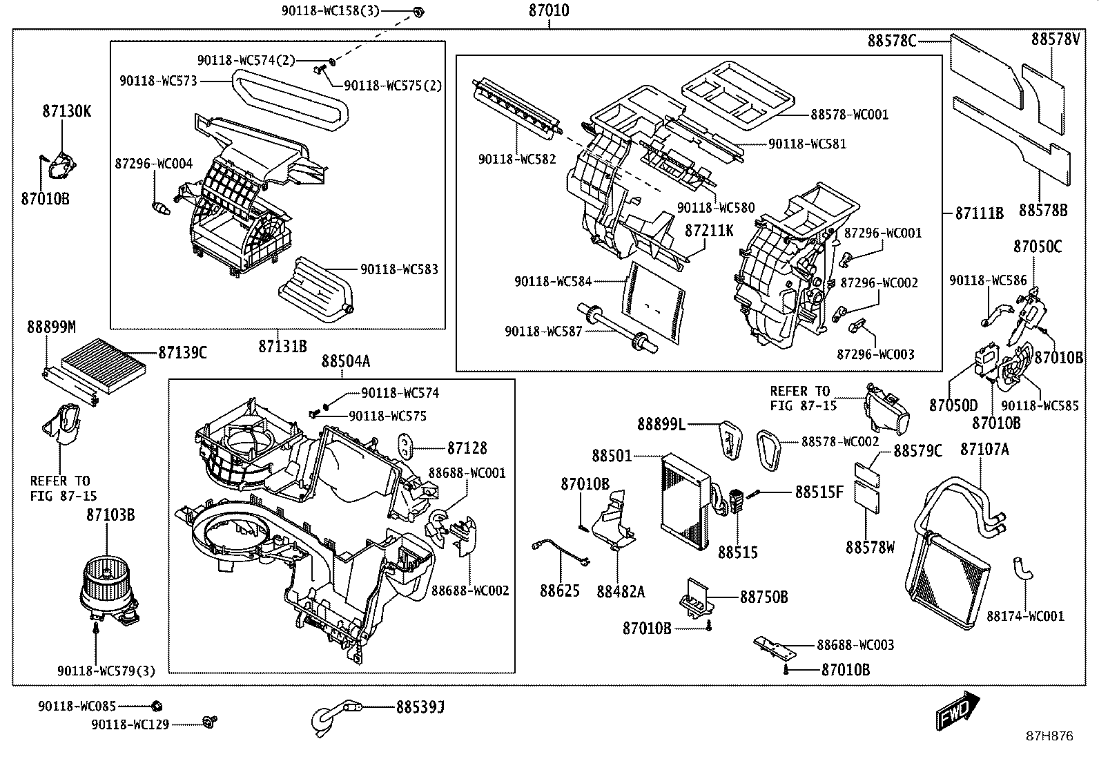 87106-WC003 DAMPER SERVO SUB-ASSY, BLOWER, NO.1 product image