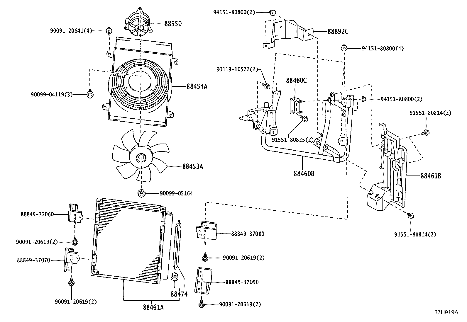 85924-37010 BRACKET, COOLER CONDENSER, NO.1 product image