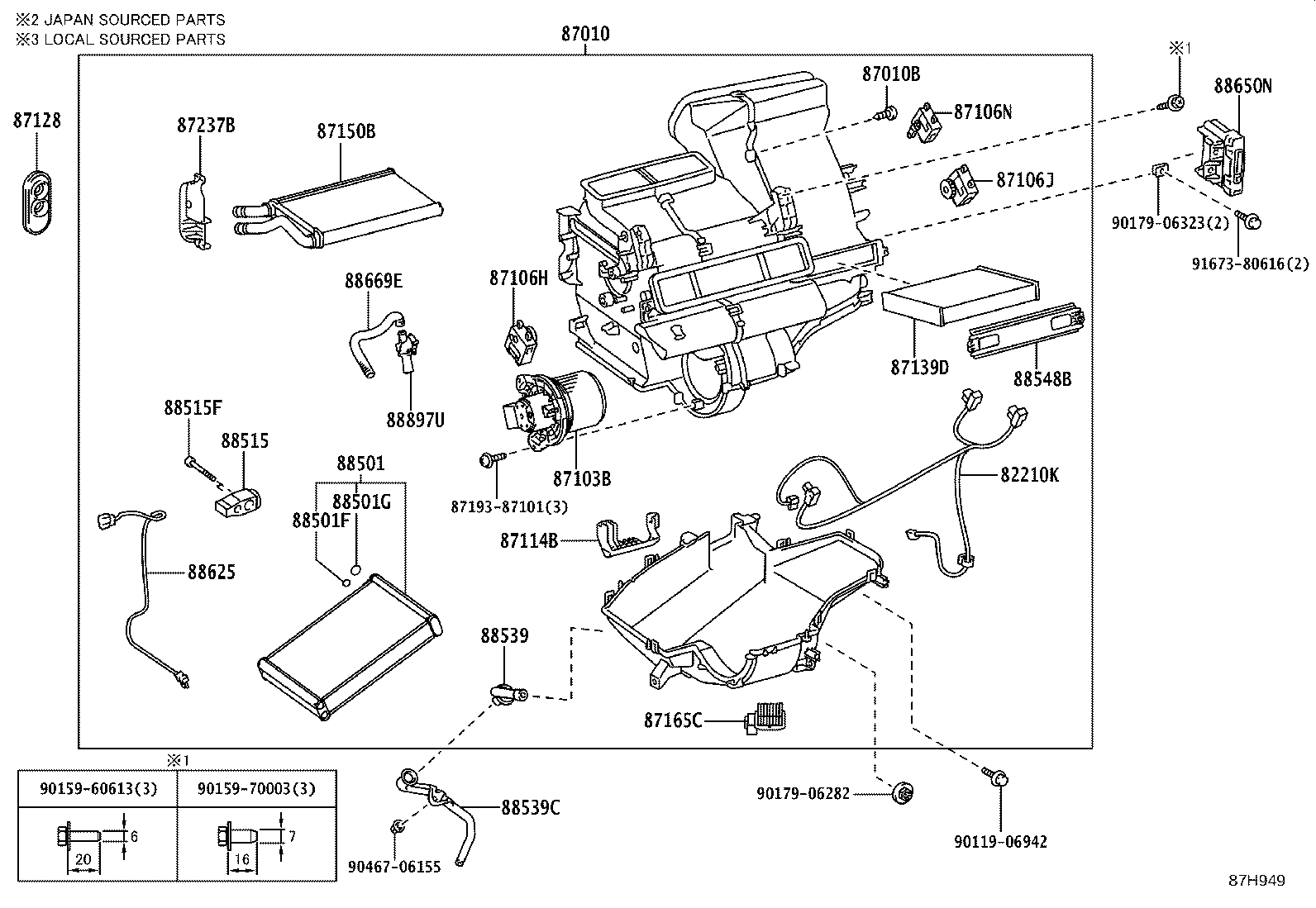 87010-0DF30 UNIT ASSY, AIR CONDITIONER product image
