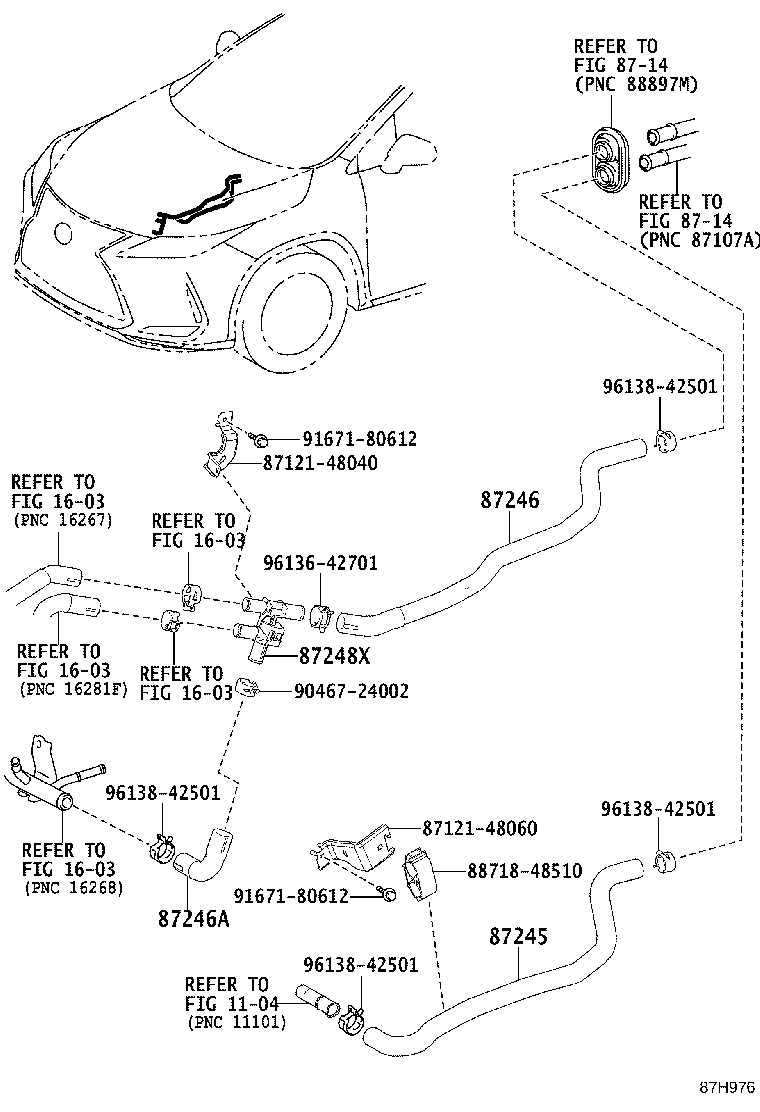 87248-78010 PIPE, HEATER WATER product image