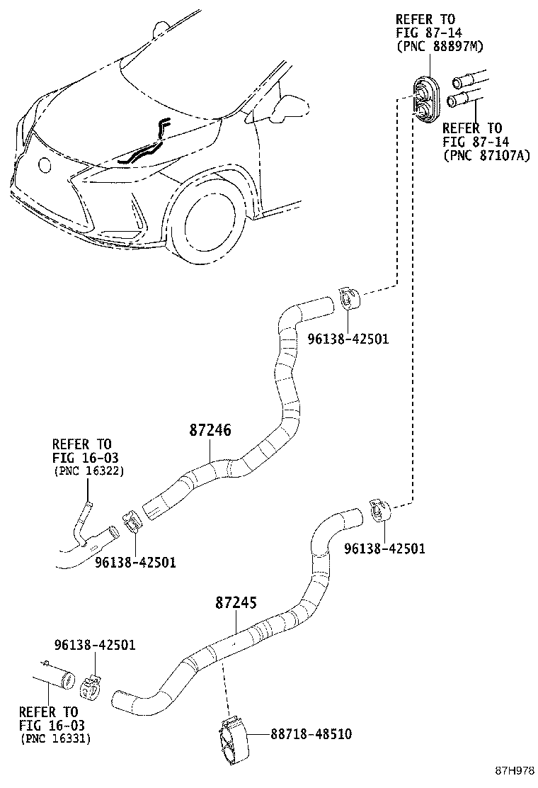 87248-78010 PIPE, HEATER WATER product image