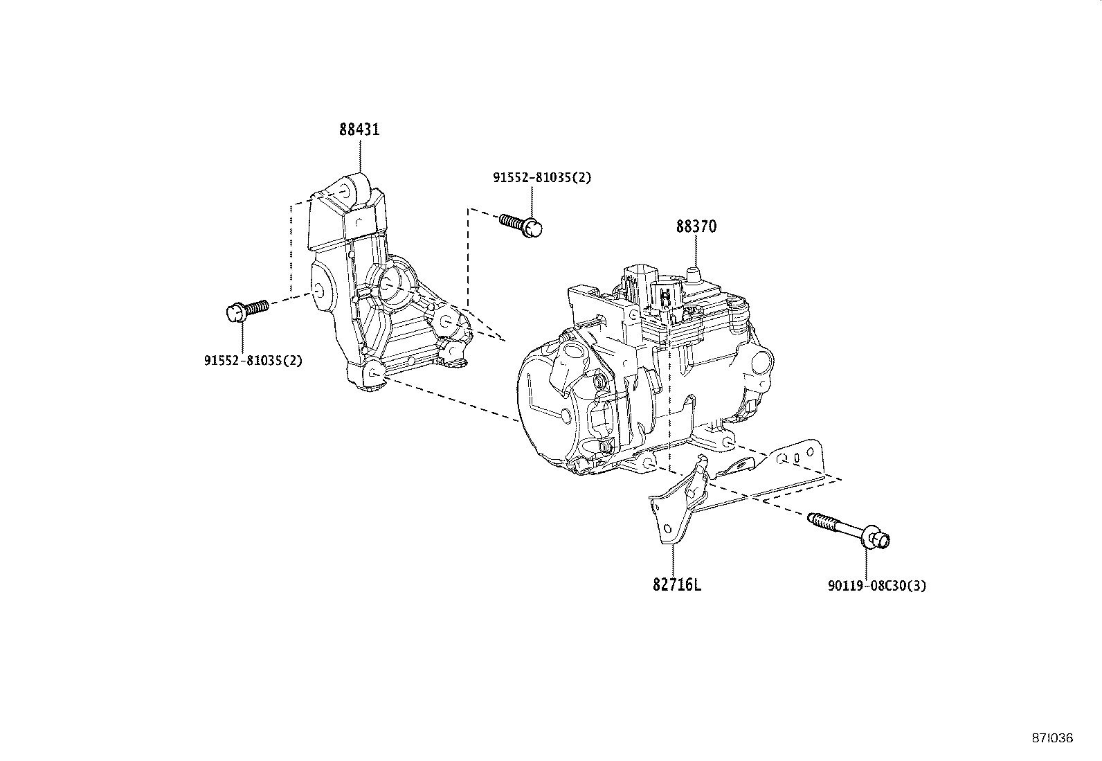 88370-48140 COMPRESSOR ASSY, W/MOTOR product image