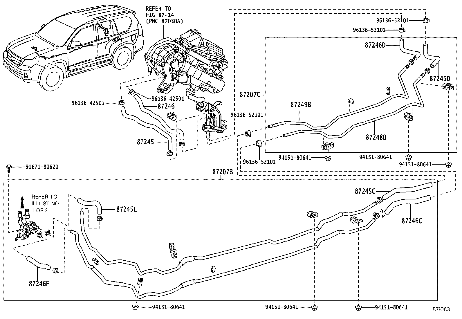 87245-35A40 HOSE, HEATER WATER, INLET B product image