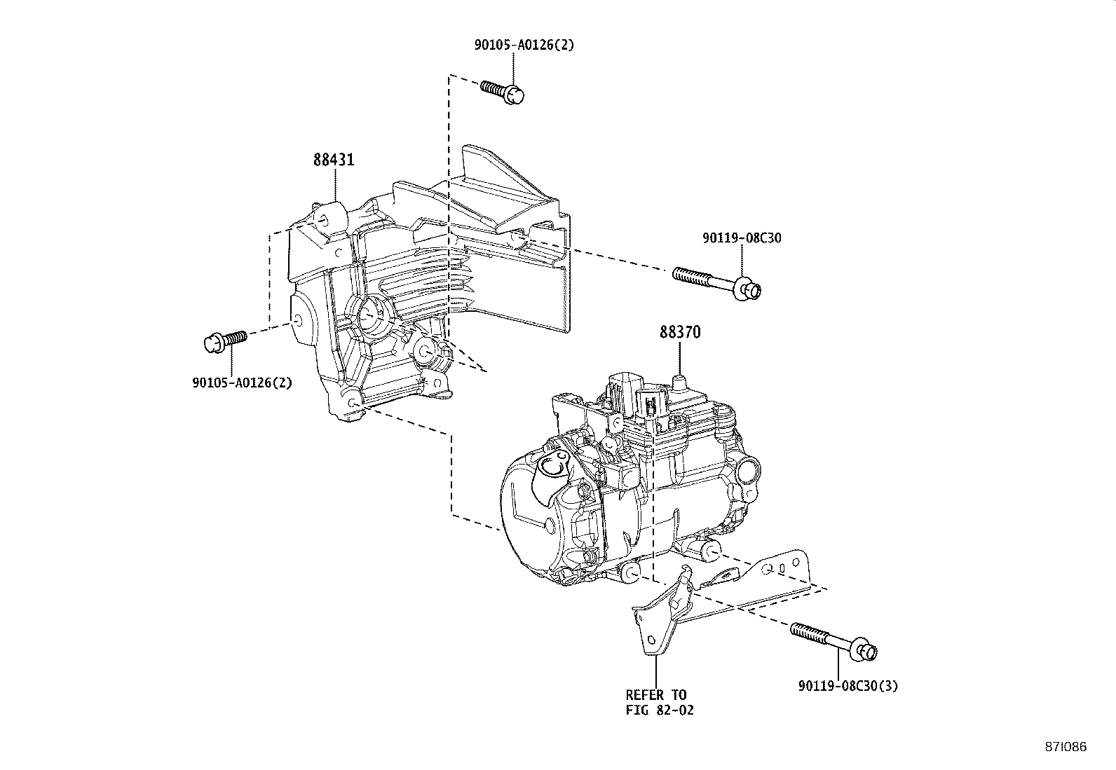 88370-48190 COMPRESSOR ASSY, W/MOTOR product image