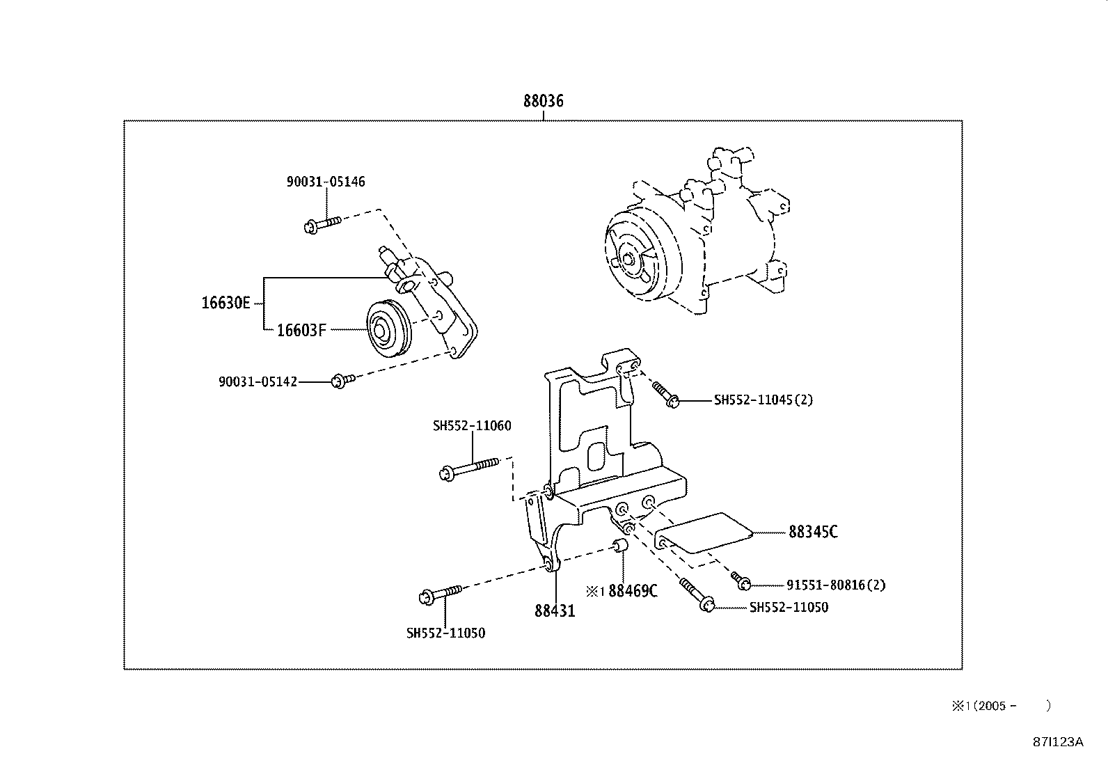 S1638-21670 BRACKET, IDLE PULLEY product image