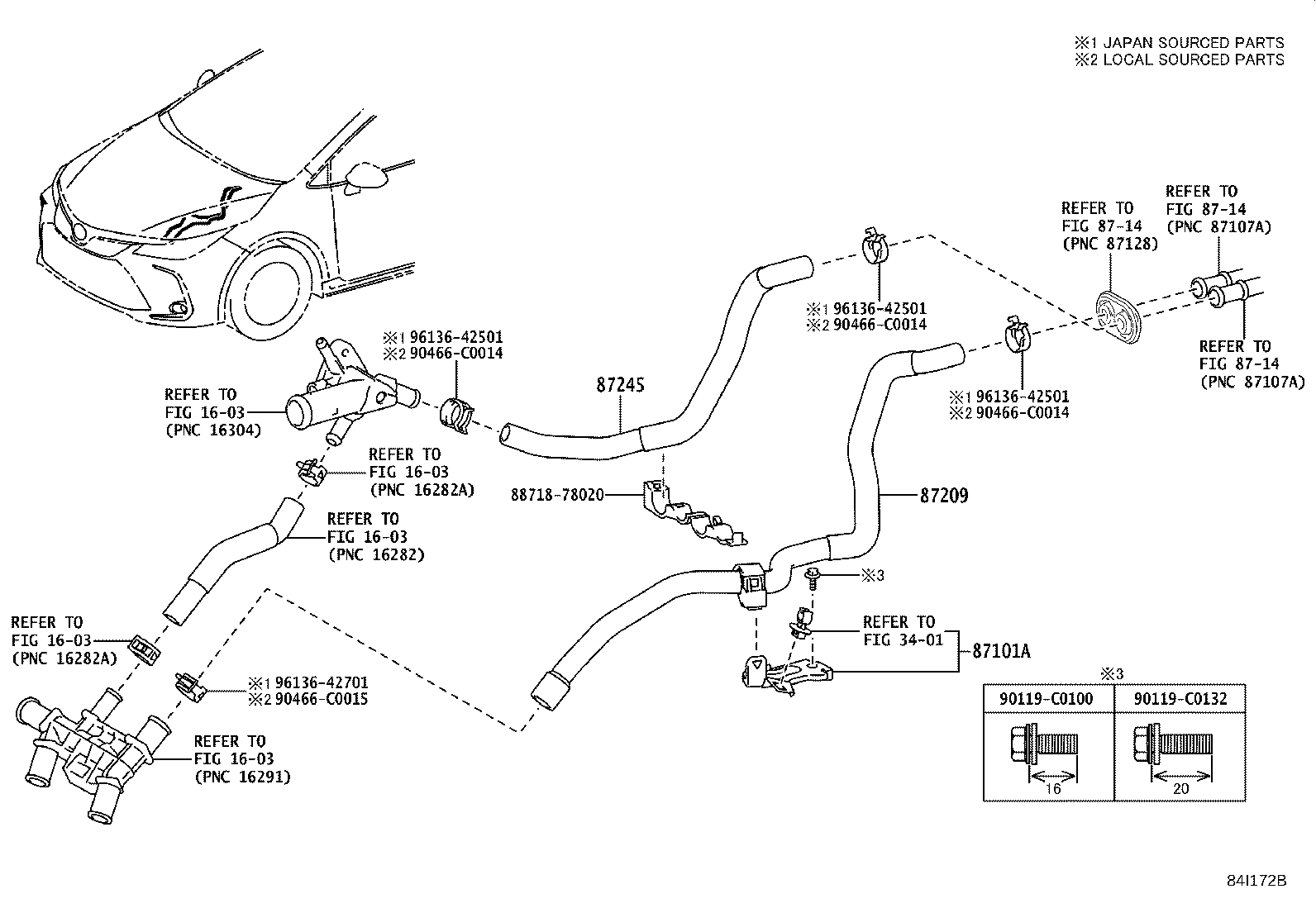 87209-02770 HOSE, HEATER WATER, OUTLET product image