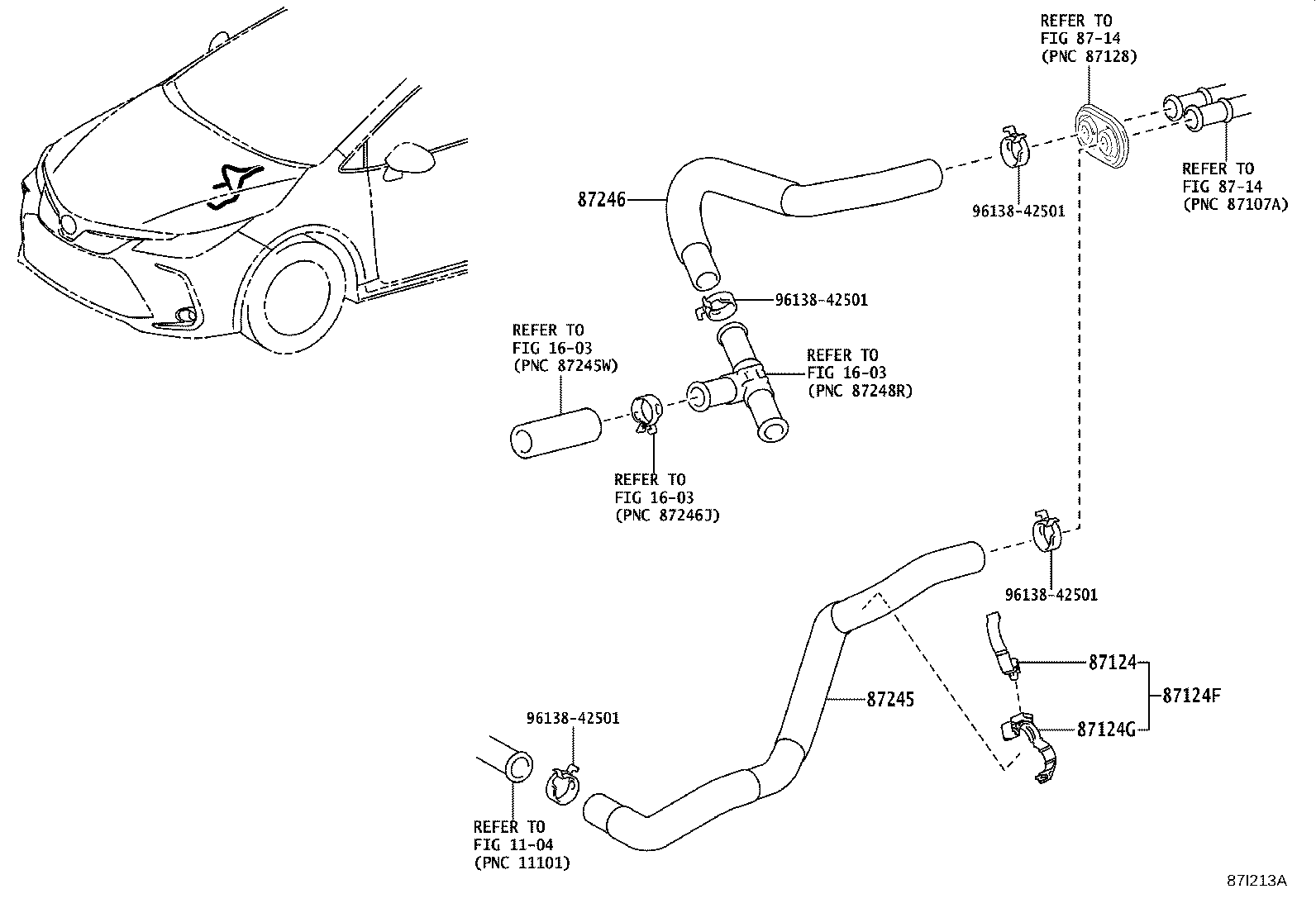 87245-02T90 HOSE, HEATER WATER, INLET product image