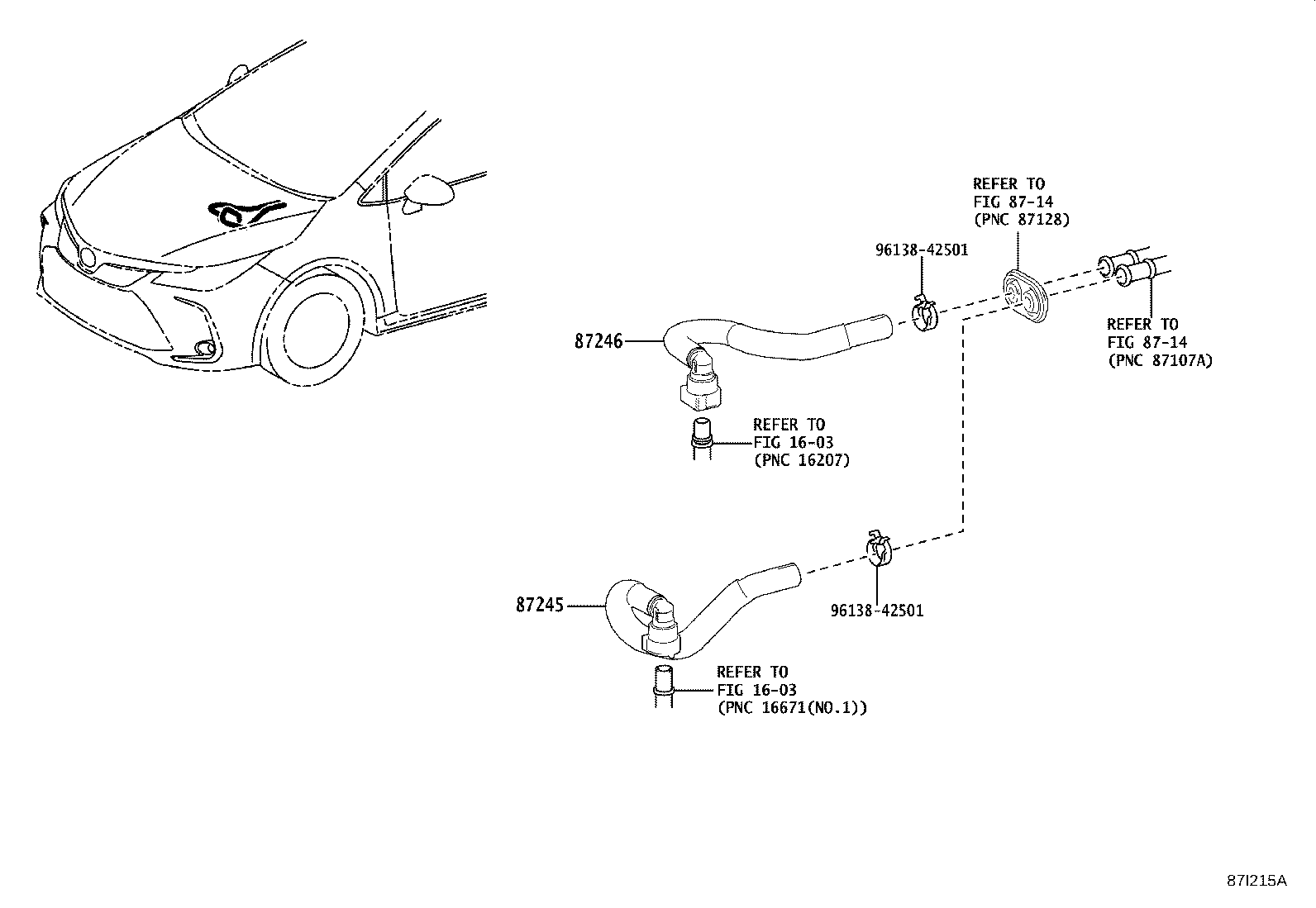 87245-02T90 HOSE, HEATER WATER, INLET product image