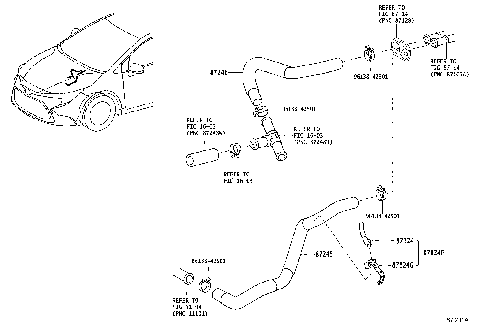 87245-12G40 HOSE, HEATER WATER, OUTLET product image