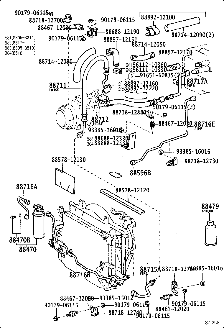 88688-12480 BRACKET, COOLER CONDENSER, NO.1 product image