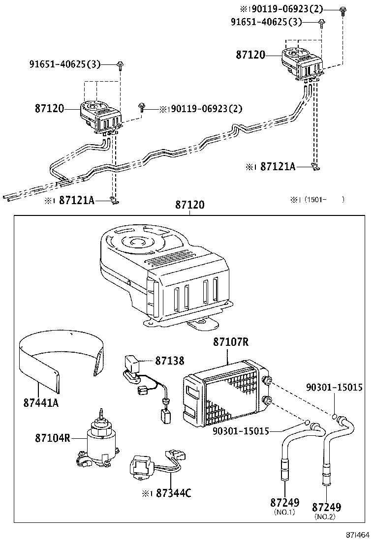 87248-36280 PIPE, FRONT HEATER RADIATOR WATER product image