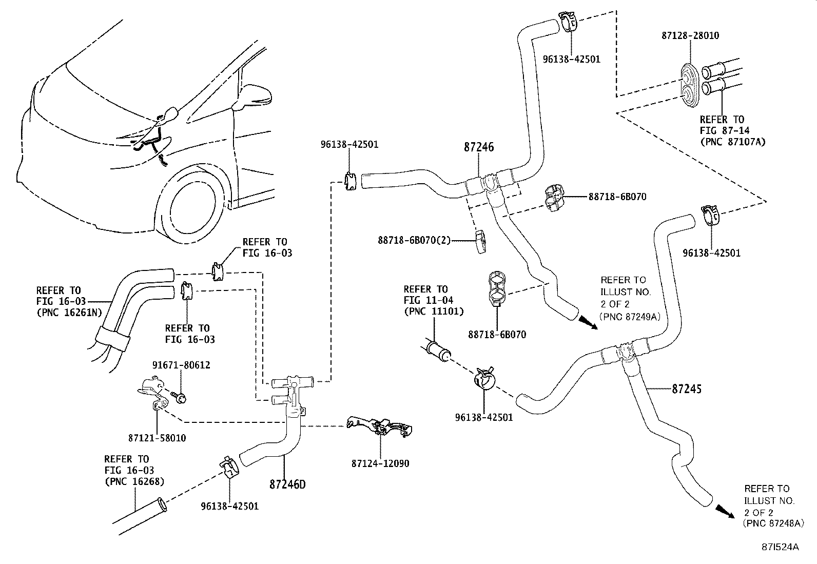 87209-58460 HOSE, HEATER WATER, INLET product image