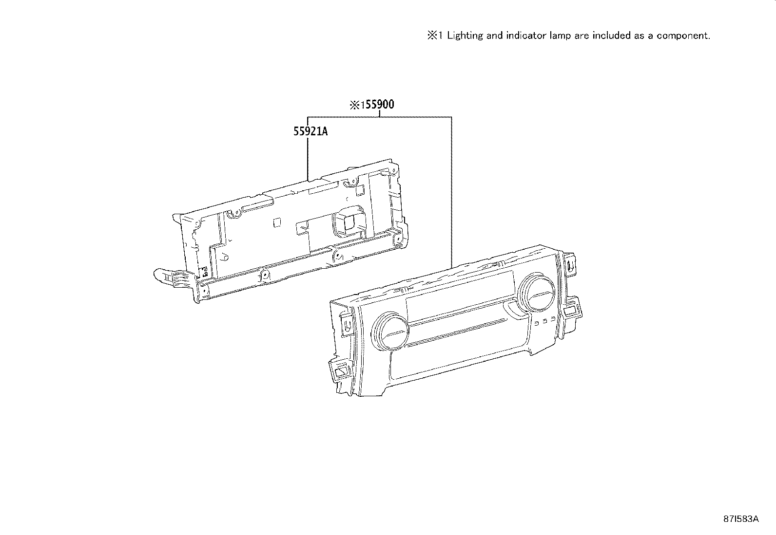 55843-58100 DUCT, HEATER TO REGISTER, NO.1 product image