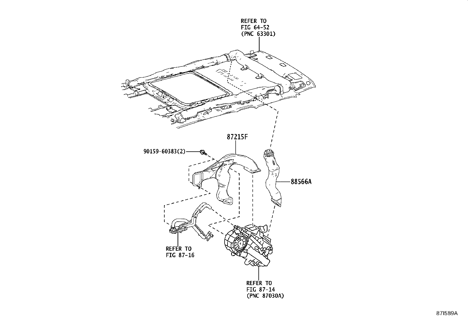 55843-58100 DUCT, HEATER TO REGISTER, NO.1 product image