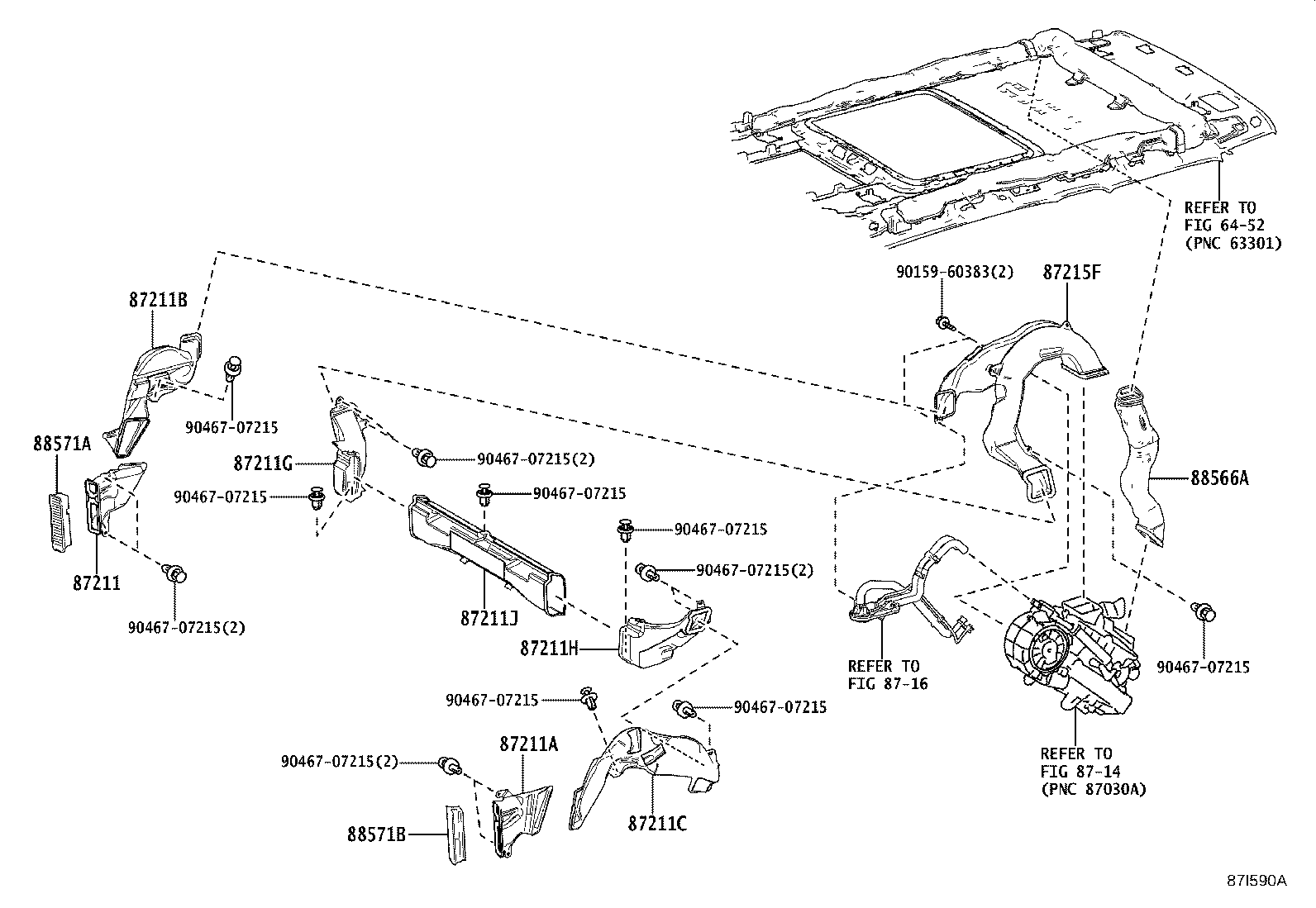 55843-58100 DUCT, HEATER TO REGISTER, NO.1 product image