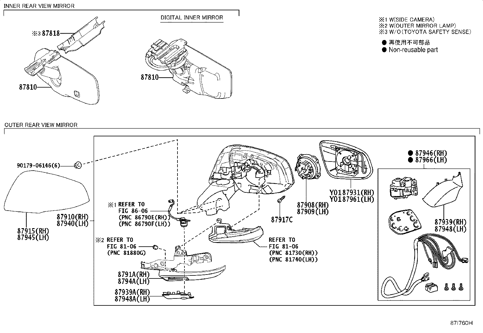 87945-42220-D1 COVER, OUTER MIRROR, LH product image