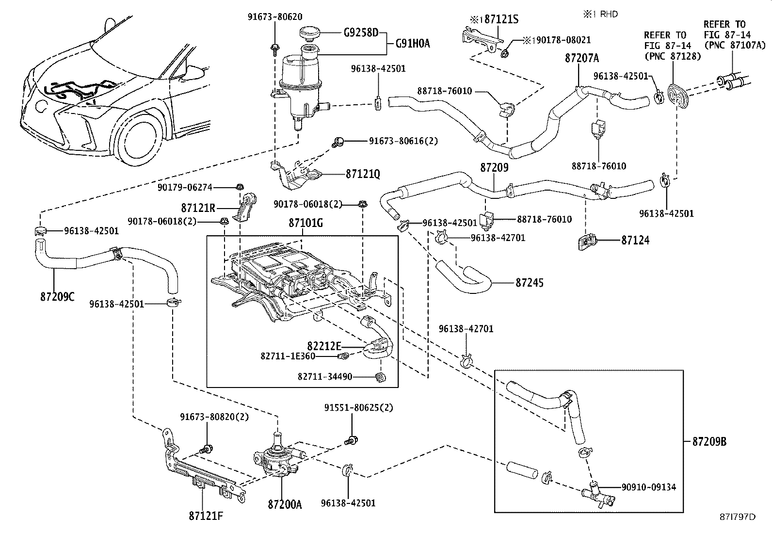 87101-10010 HEATER SUB-ASSY, ELECTRIC product image