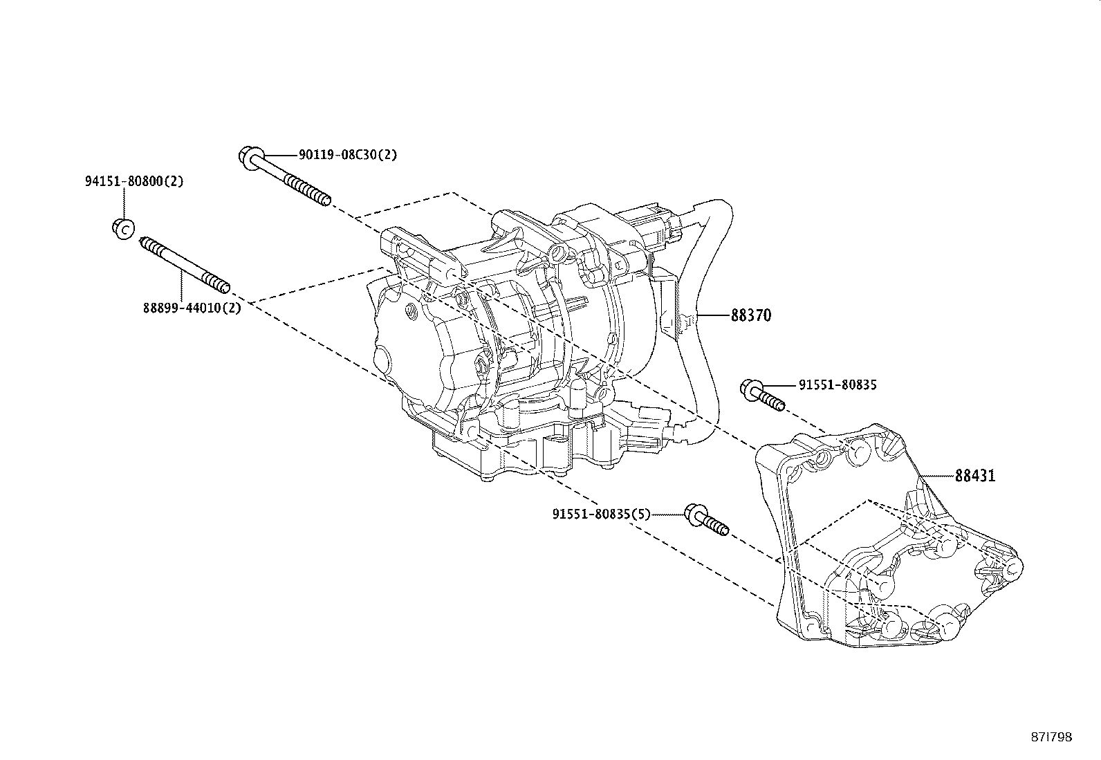 88370-10010 COMPRESSOR ASSY, W/MOTOR product image
