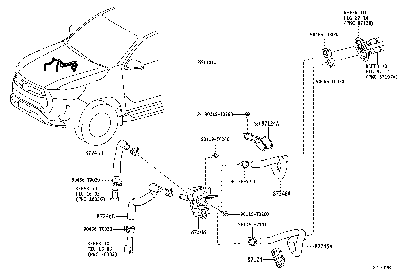 Toyota 87245-0KD30 HOSE, HEATER WATER, INLET A