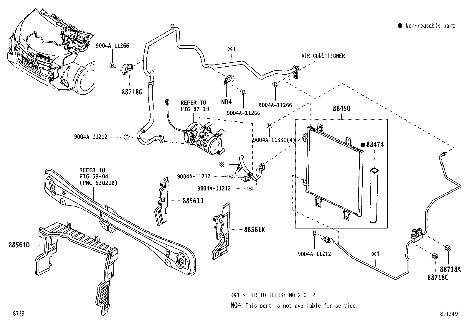 88561-BZ720 GRILLE, AIR INLET NO.2 product image