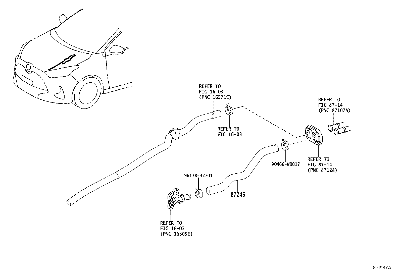 16581-70060 CLAMP, HEATER product image