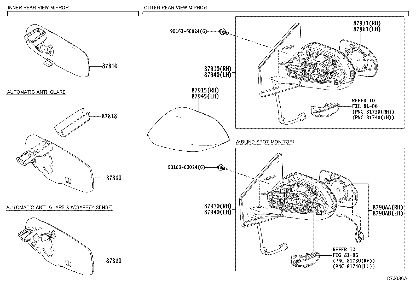 8790A-02010 INDICATOR, OUTER MIRROR, RH product image