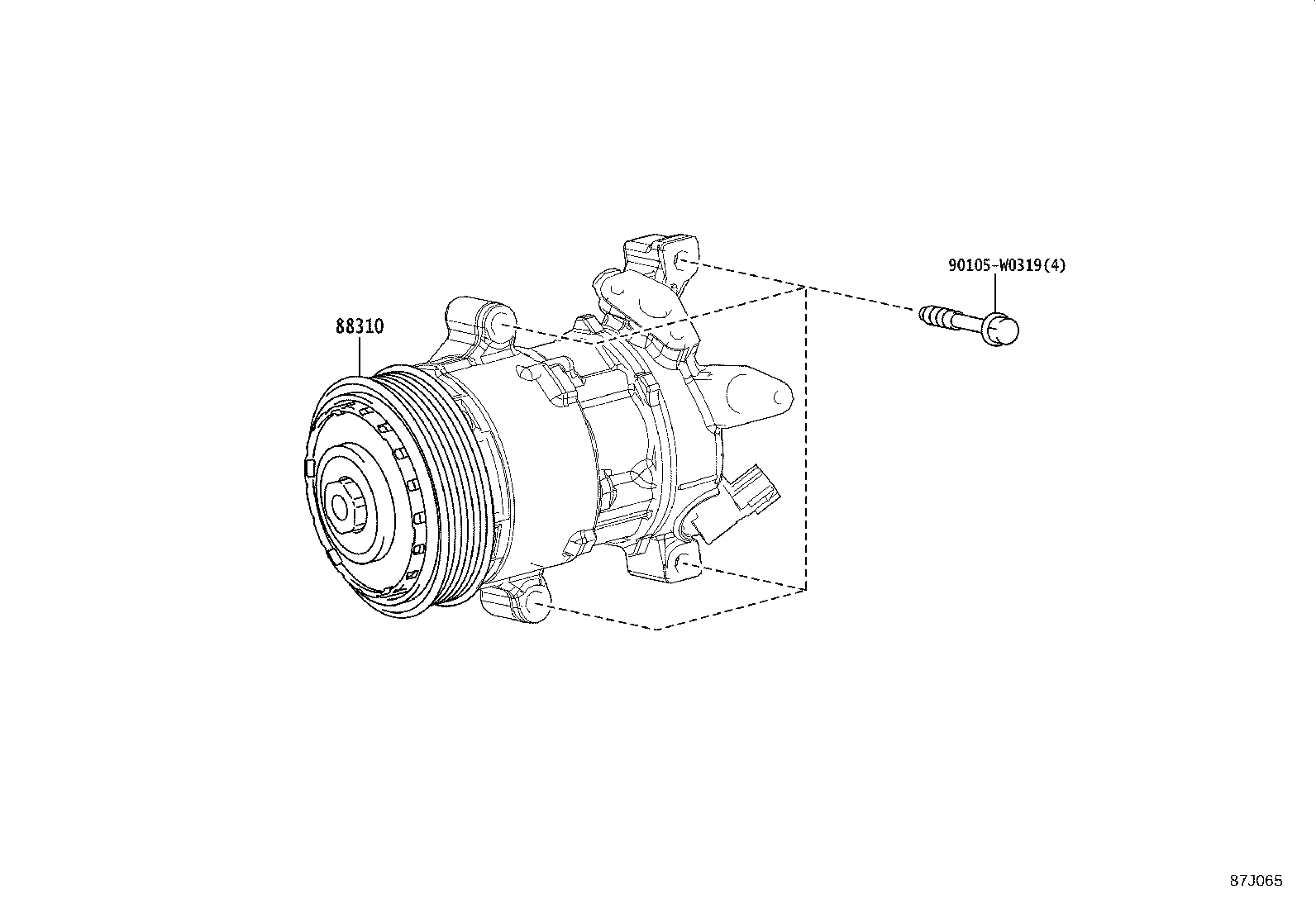 88370-K0010 COMPRESSOR ASSY, W/MOTOR product image
