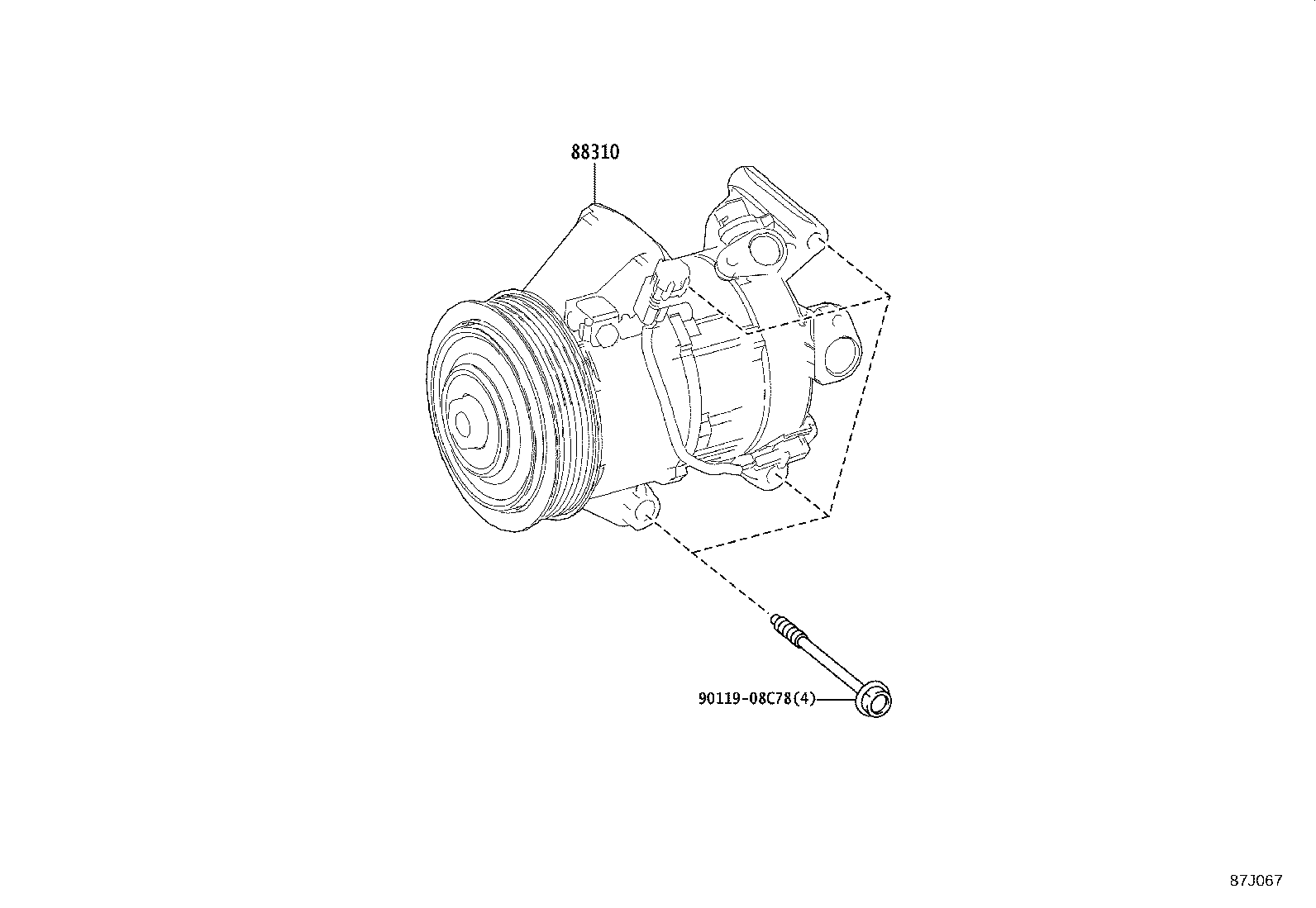 88370-K0010 COMPRESSOR ASSY, W/MOTOR product image