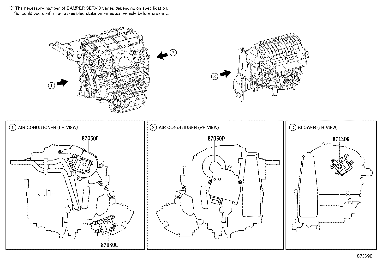 87103-0A030 MOTOR SUB-ASSY, BLOWER W/FAN product image