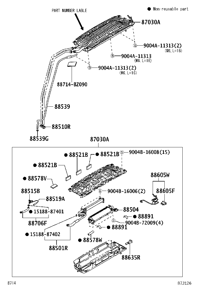 88510-BZ302 UNIT ASSY, AIR CONDITIONER product image