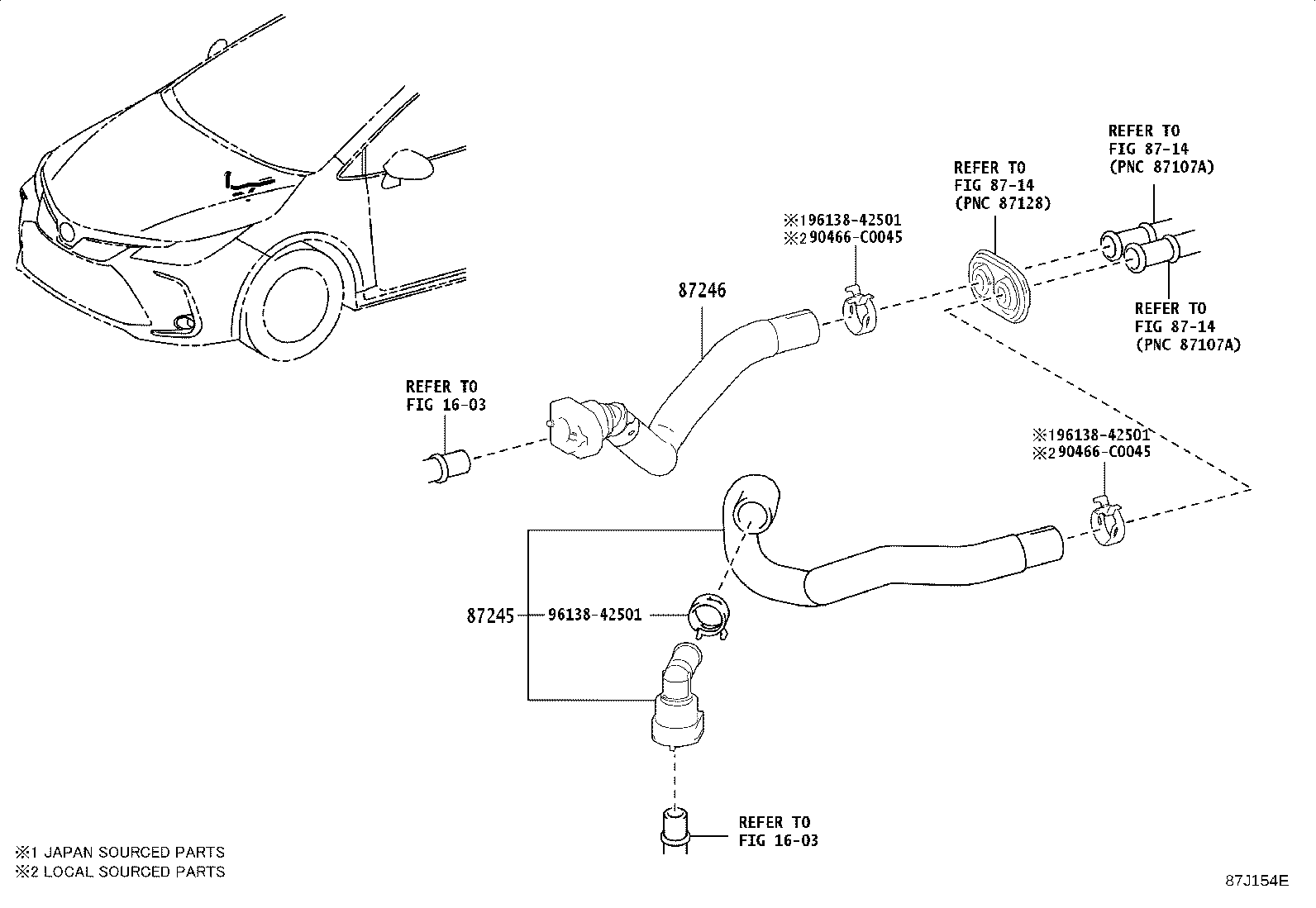 87209-02770 HOSE, HEATER WATER, OUTLET product image