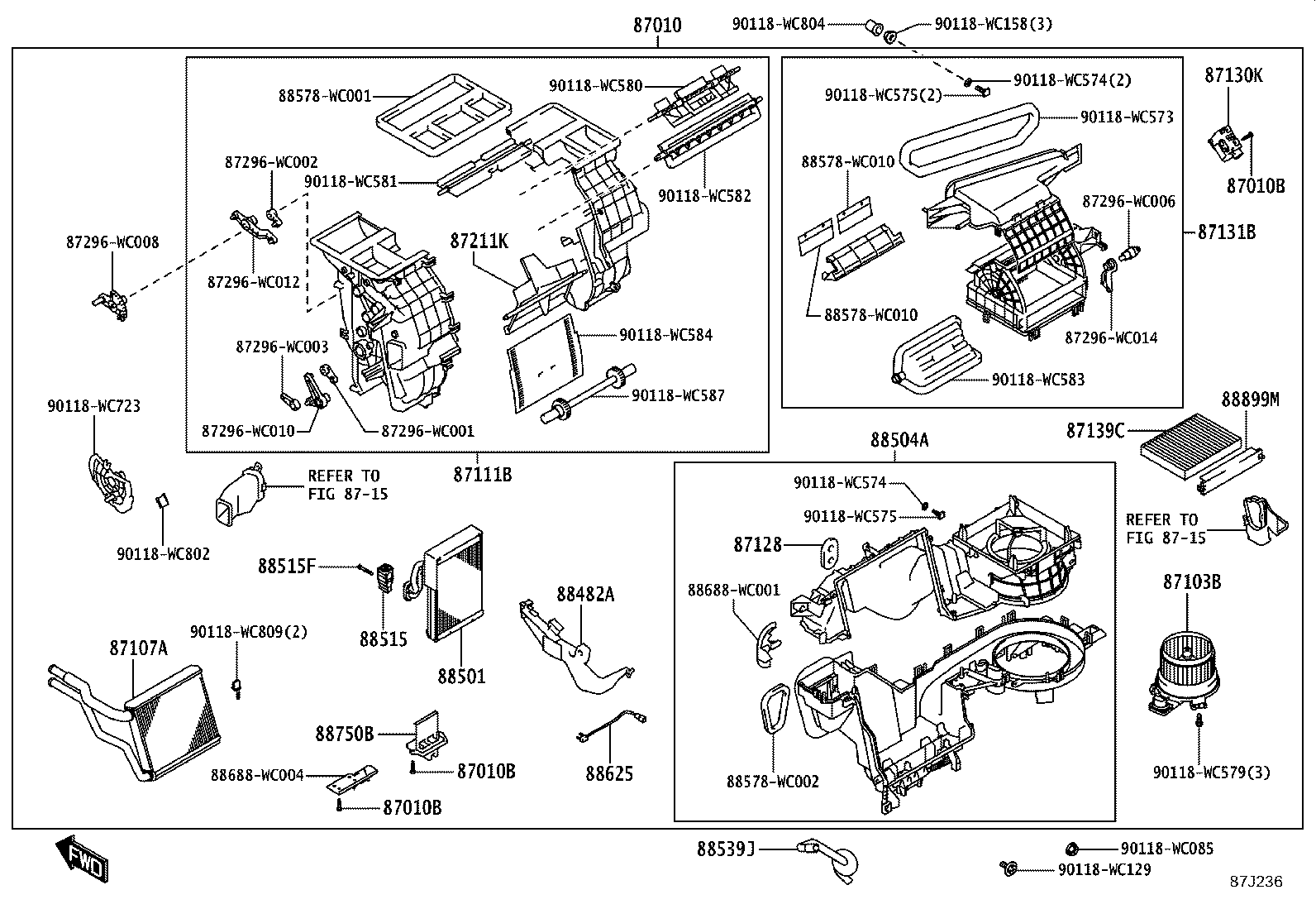 87103-WC010 MOTOR SUB-ASSY, BLOWER W/FAN product image