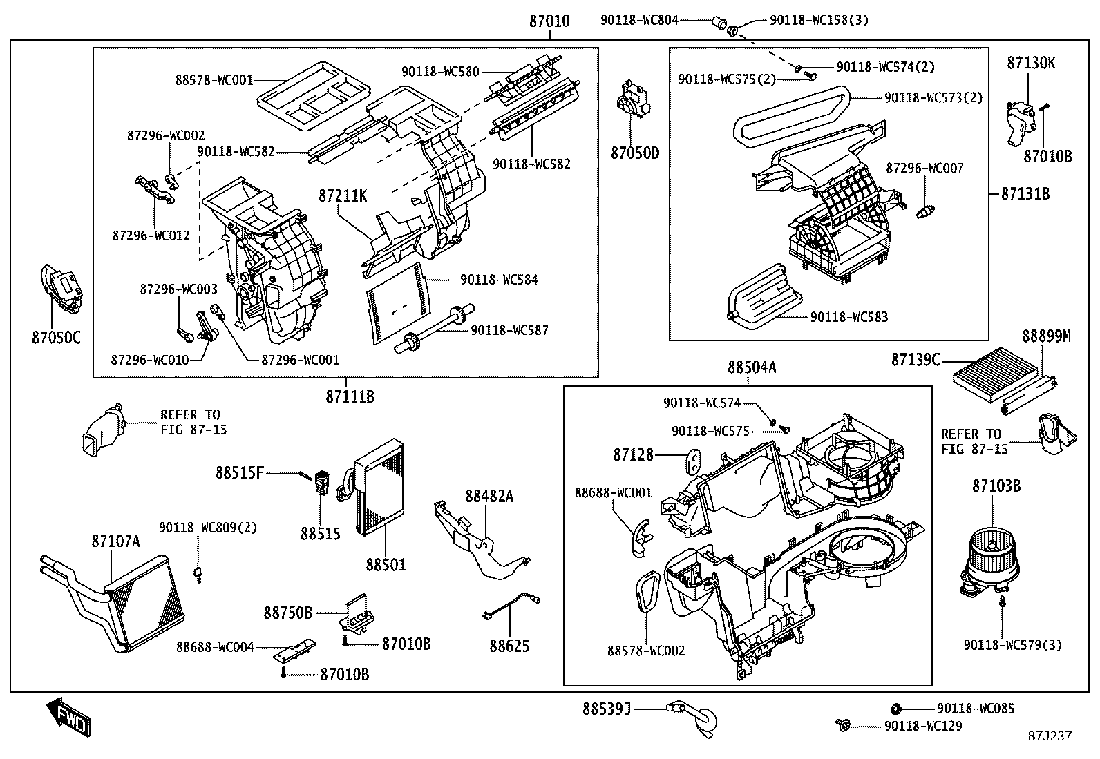 87103-WC010 MOTOR SUB-ASSY, BLOWER W/FAN product image