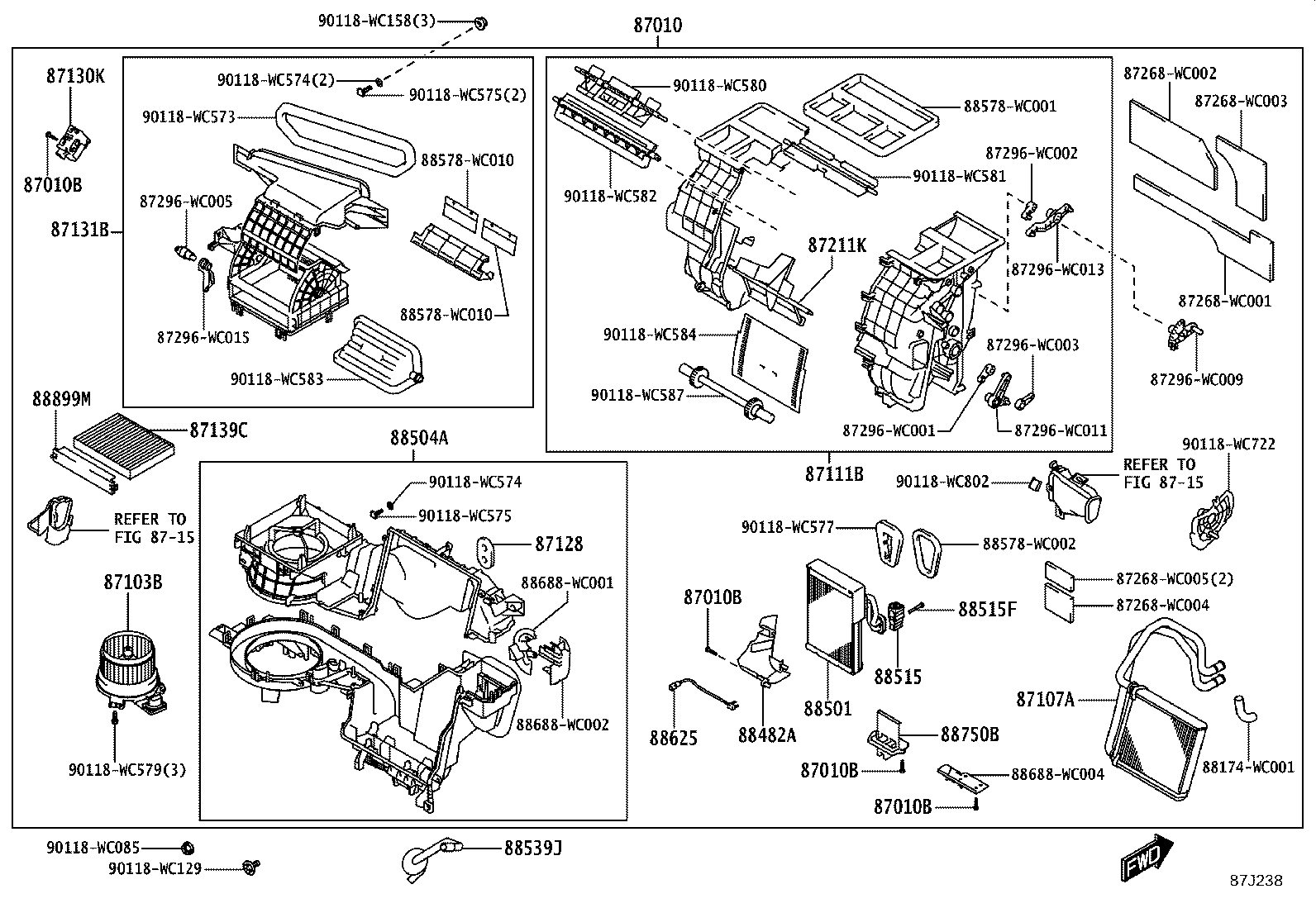 87103-WC010 MOTOR SUB-ASSY, BLOWER W/FAN product image