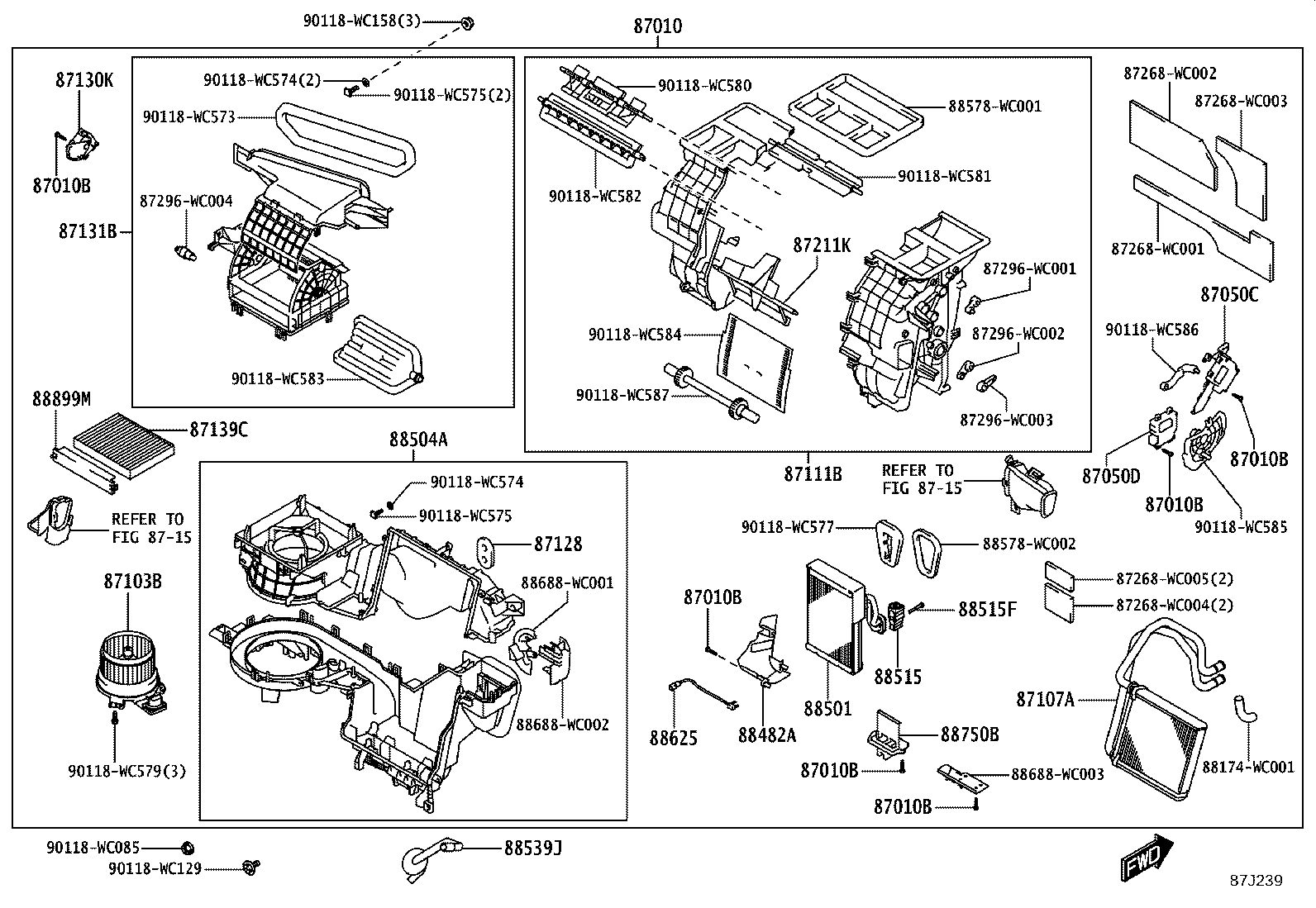 87103-WC010 MOTOR SUB-ASSY, BLOWER W/FAN product image